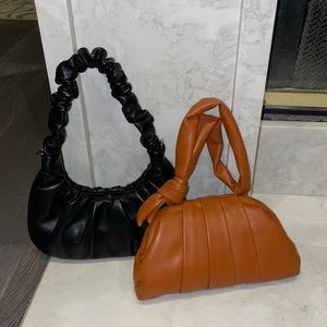 2 new cute purses black and camel tone 2 included